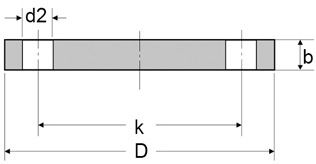  DIN 2725 PN10 Flanges Dimensions
