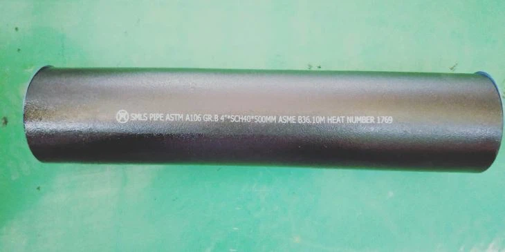 ASTM A 106 GR.B Steel Yeeb Nkab 4 Nti SCH 40 L=500 hli