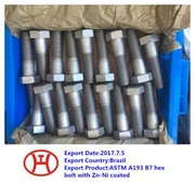 ASTM A 193 B 7 Hex Ntsia Hlau Nrog Zn-Ni Coated